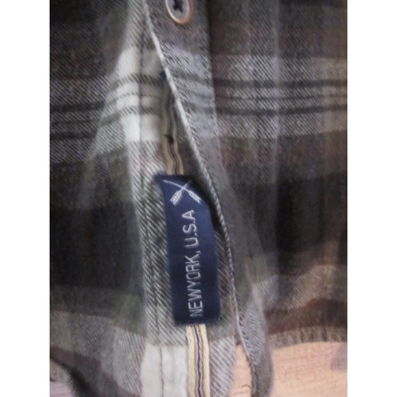 On The Road Slim Fit  Size X Large Button Down Shirt  Long Sleeve Plaid - Picture 4 of 5